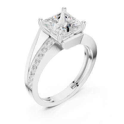 Mixed Shape Lab Grown Diamond Side Stone Ring