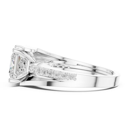 Mixed Shape Lab Grown Diamond Side Stone Ring