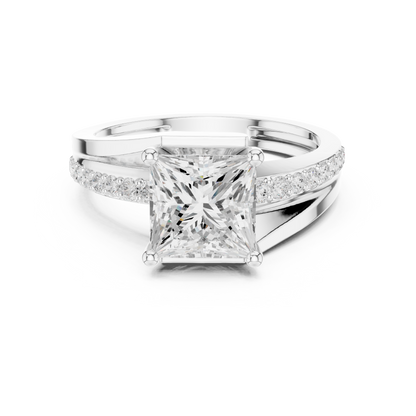 Mixed Shape Lab Grown Diamond Side Stone Ring