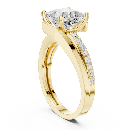 Mixed Shape Lab Grown Diamond Side Stone Ring