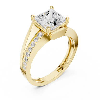 Mixed Shape Lab Grown Diamond Side Stone Ring