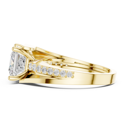 Mixed Shape Lab Grown Diamond Side Stone Ring