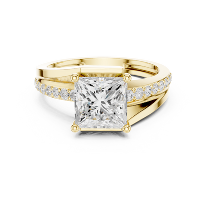 Mixed Shape Lab Grown Diamond Side Stone Ring