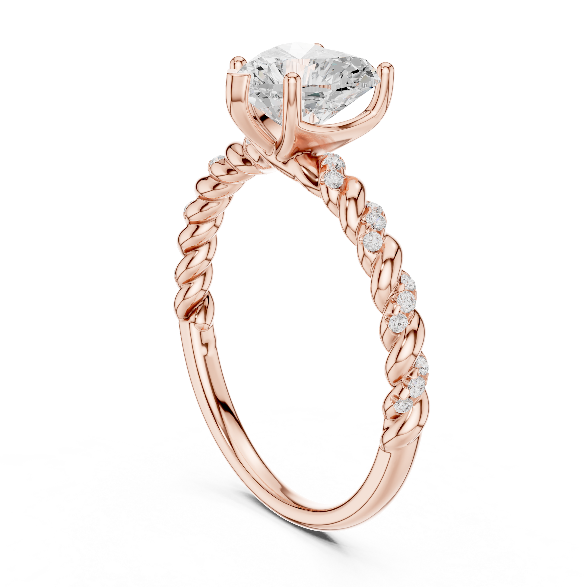 Mixed Shape Lab Grown Diamond Side Stone Ring