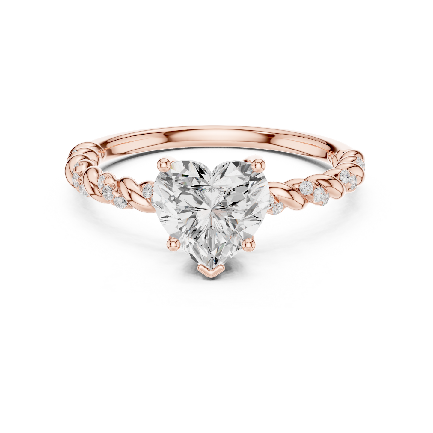 Mixed Shape Lab Grown Diamond Side Stone Ring
