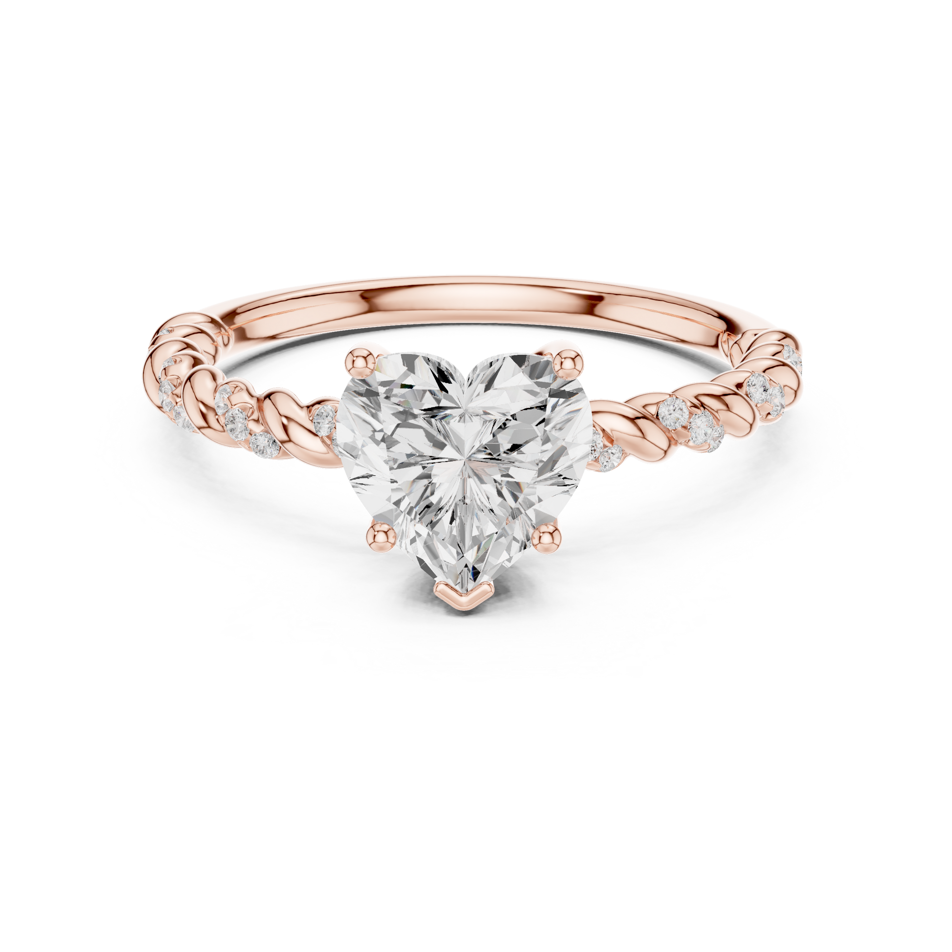 Mixed Shape Lab Grown Diamond Side Stone Ring