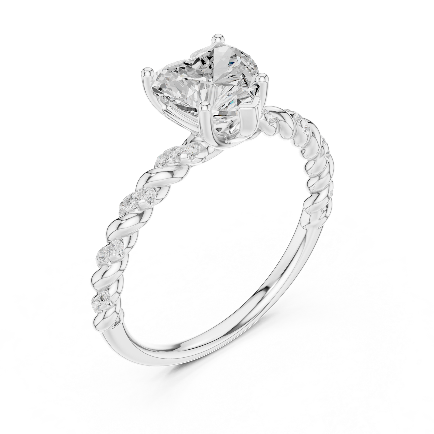 Mixed Shape Lab Grown Diamond Side Stone Ring