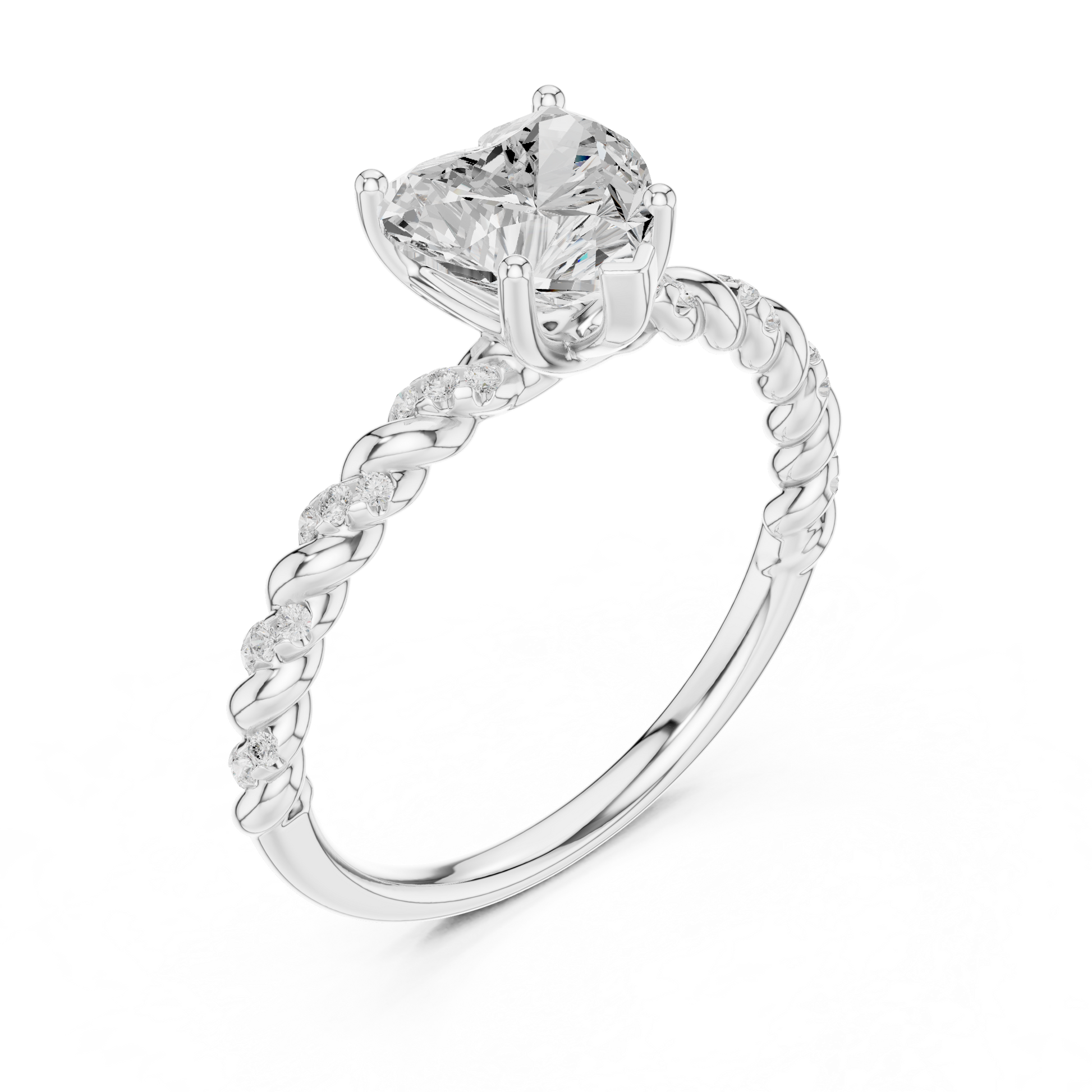Mixed Shape Lab Grown Diamond Side Stone Ring