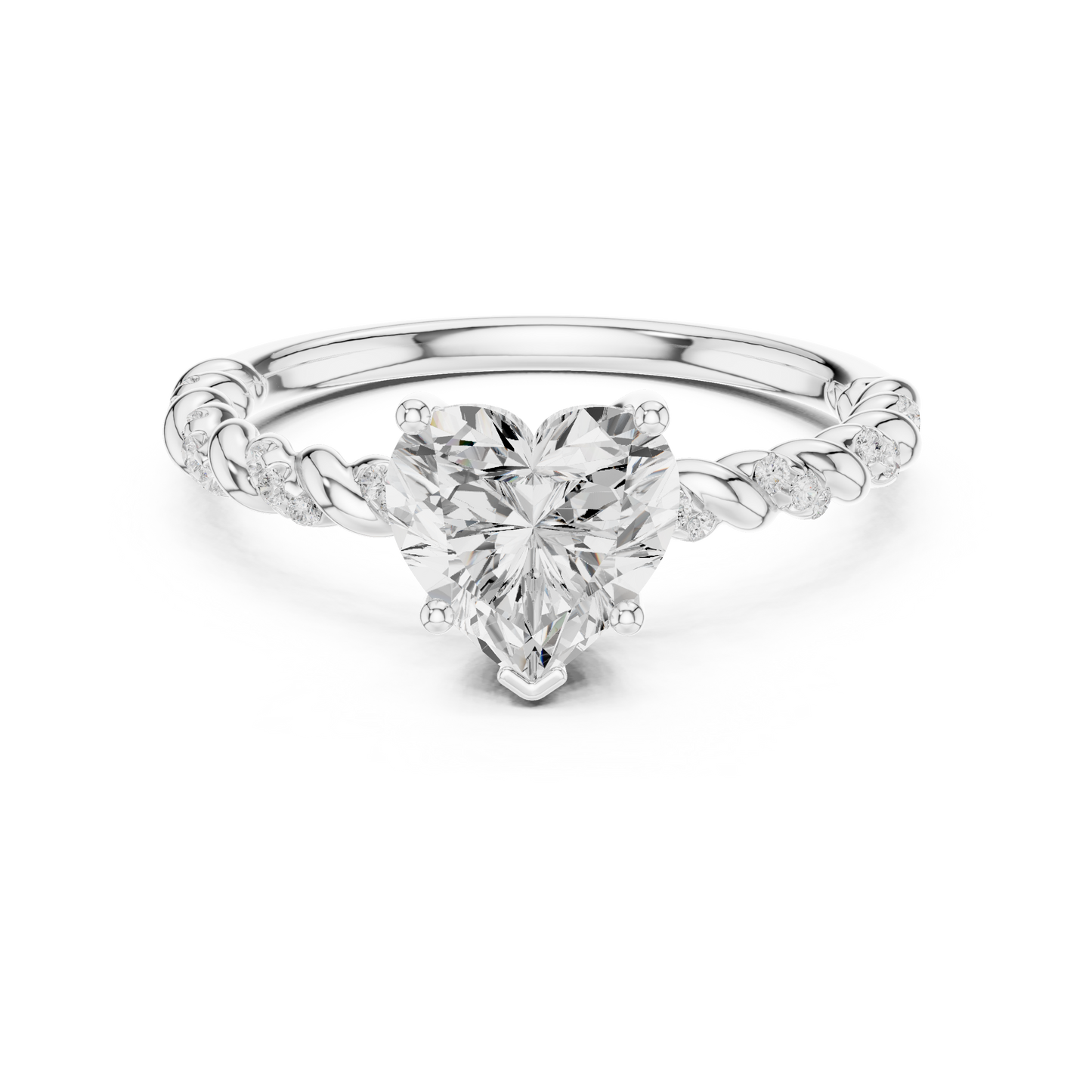 Mixed Shape Lab Grown Diamond Side Stone Ring