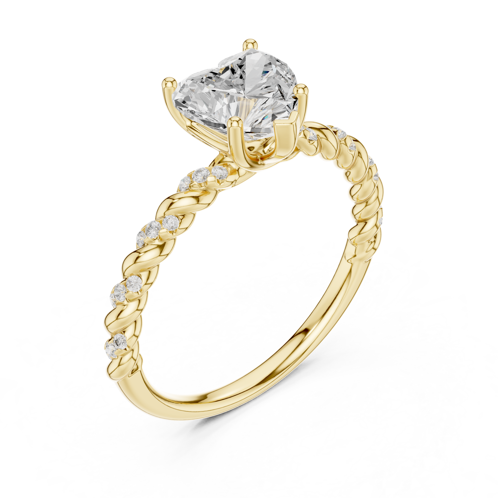 Mixed Shape Lab Grown Diamond Side Stone Ring