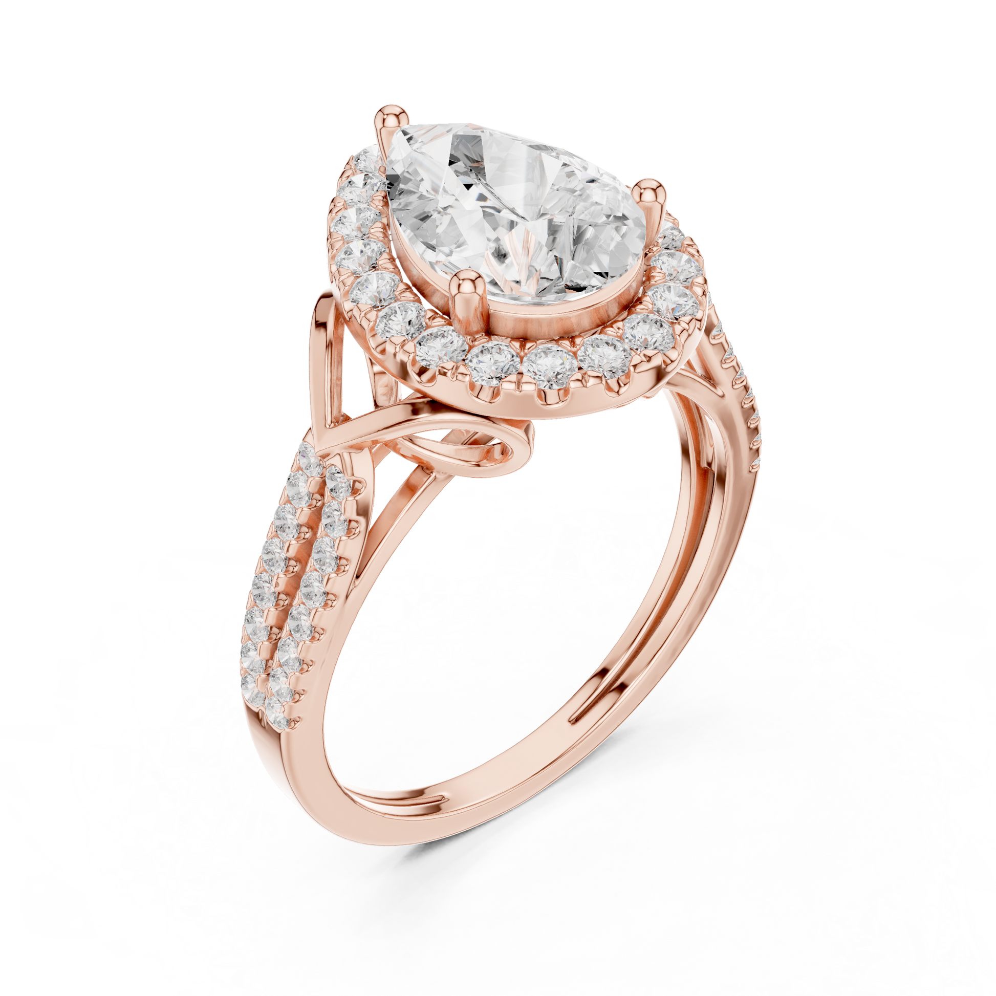 Round Halo Lab Grown Diamond Ring