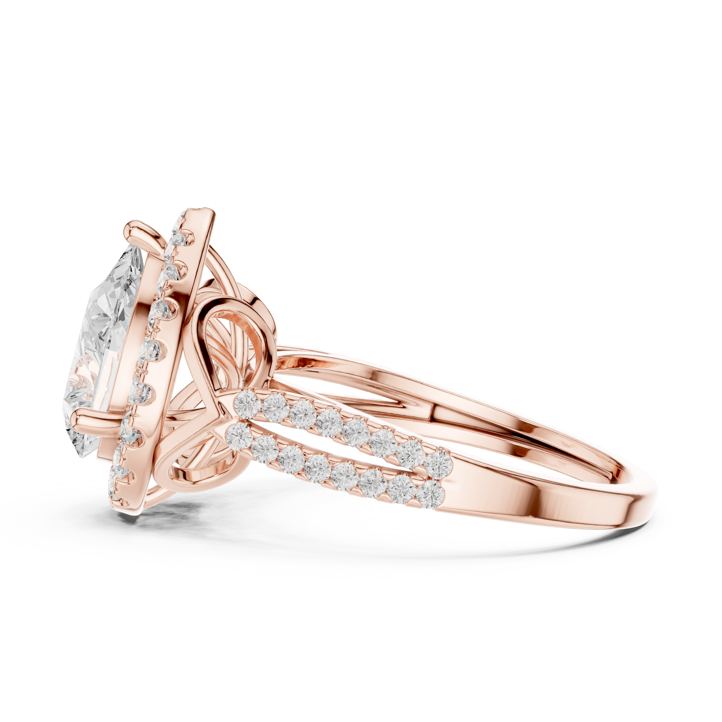 Round Halo Lab Grown Diamond Ring