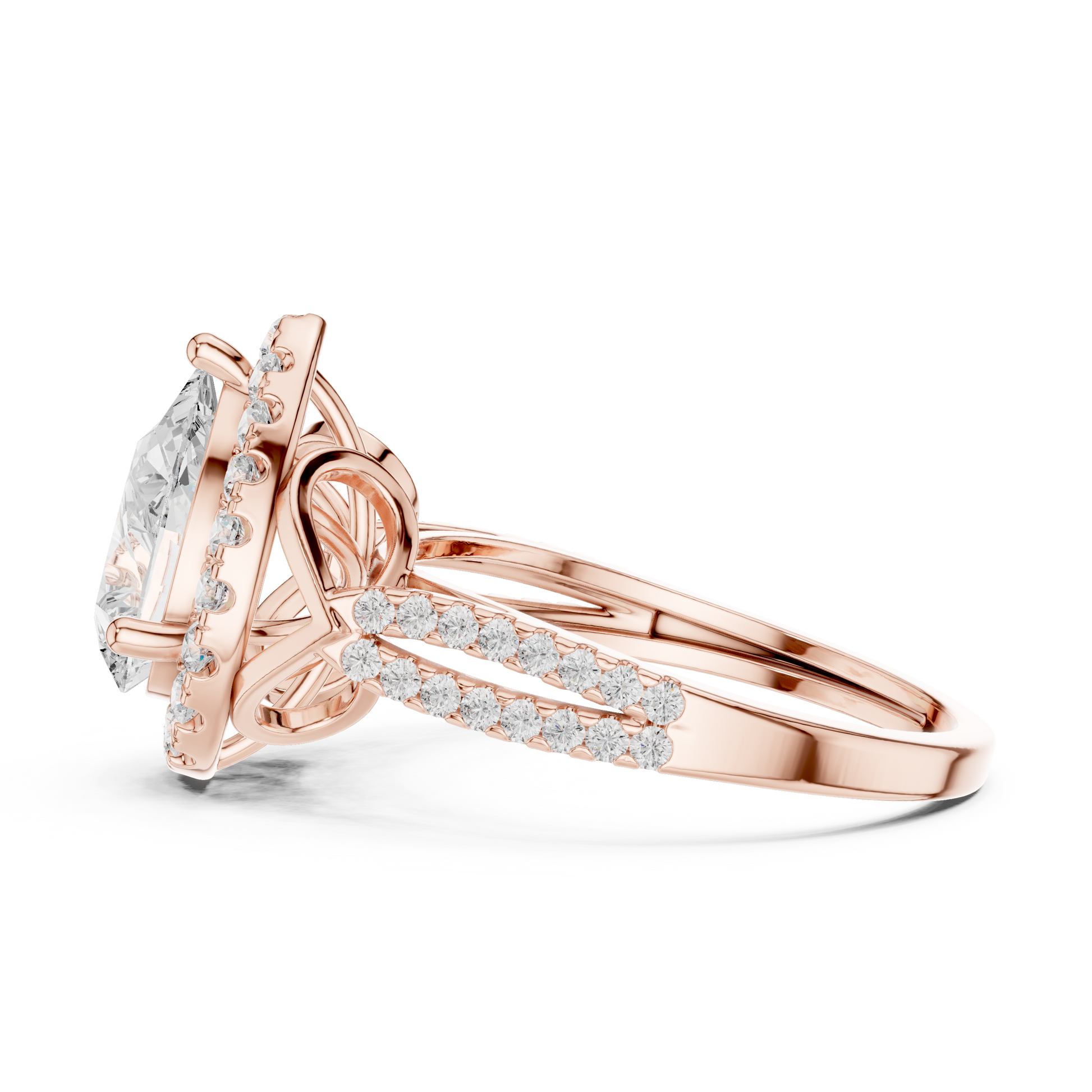 Round Halo Lab Grown Diamond Ring