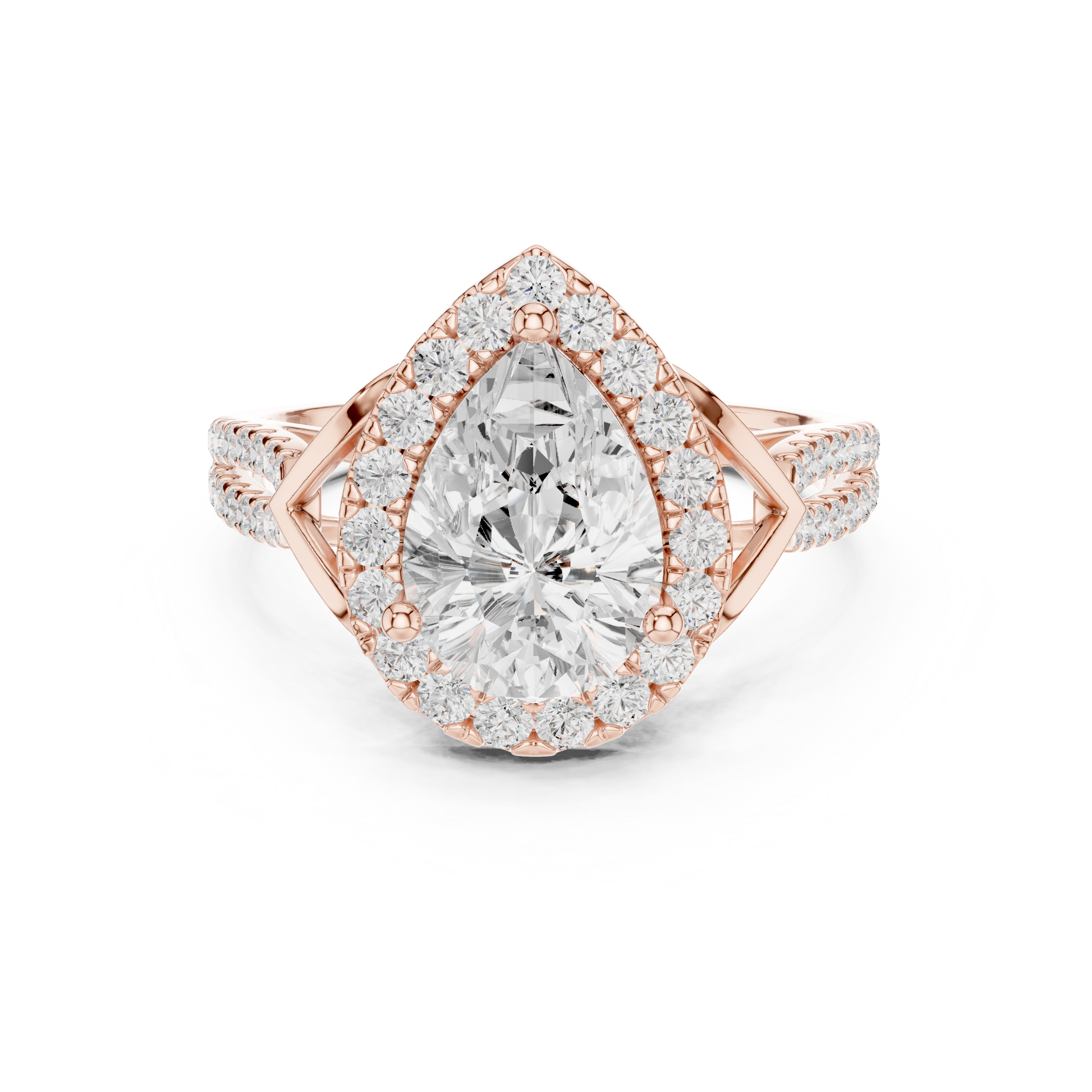 Round Halo Lab Grown Diamond Ring