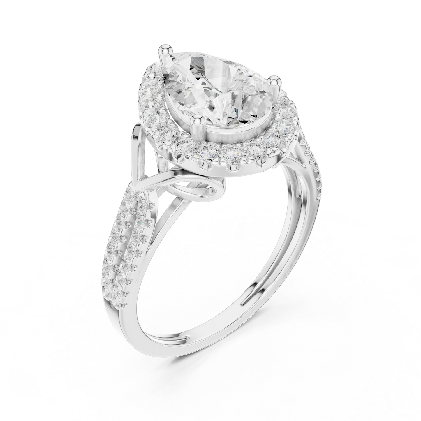 Round Halo Lab Grown Diamond Ring