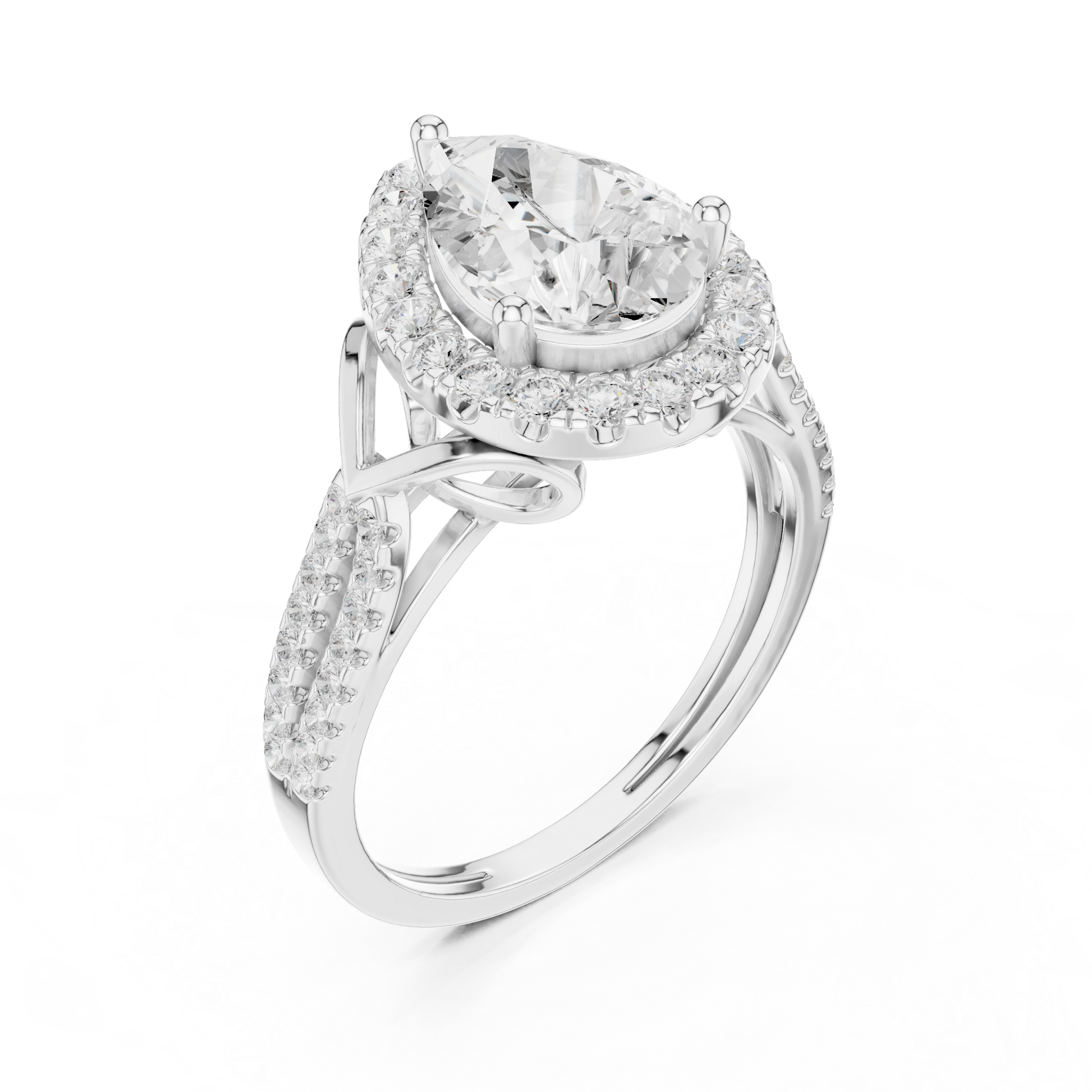 Round Halo Lab Grown Diamond Ring