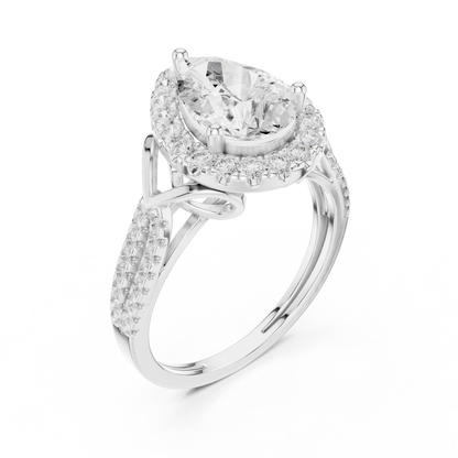 Round Halo Lab Grown Diamond Ring