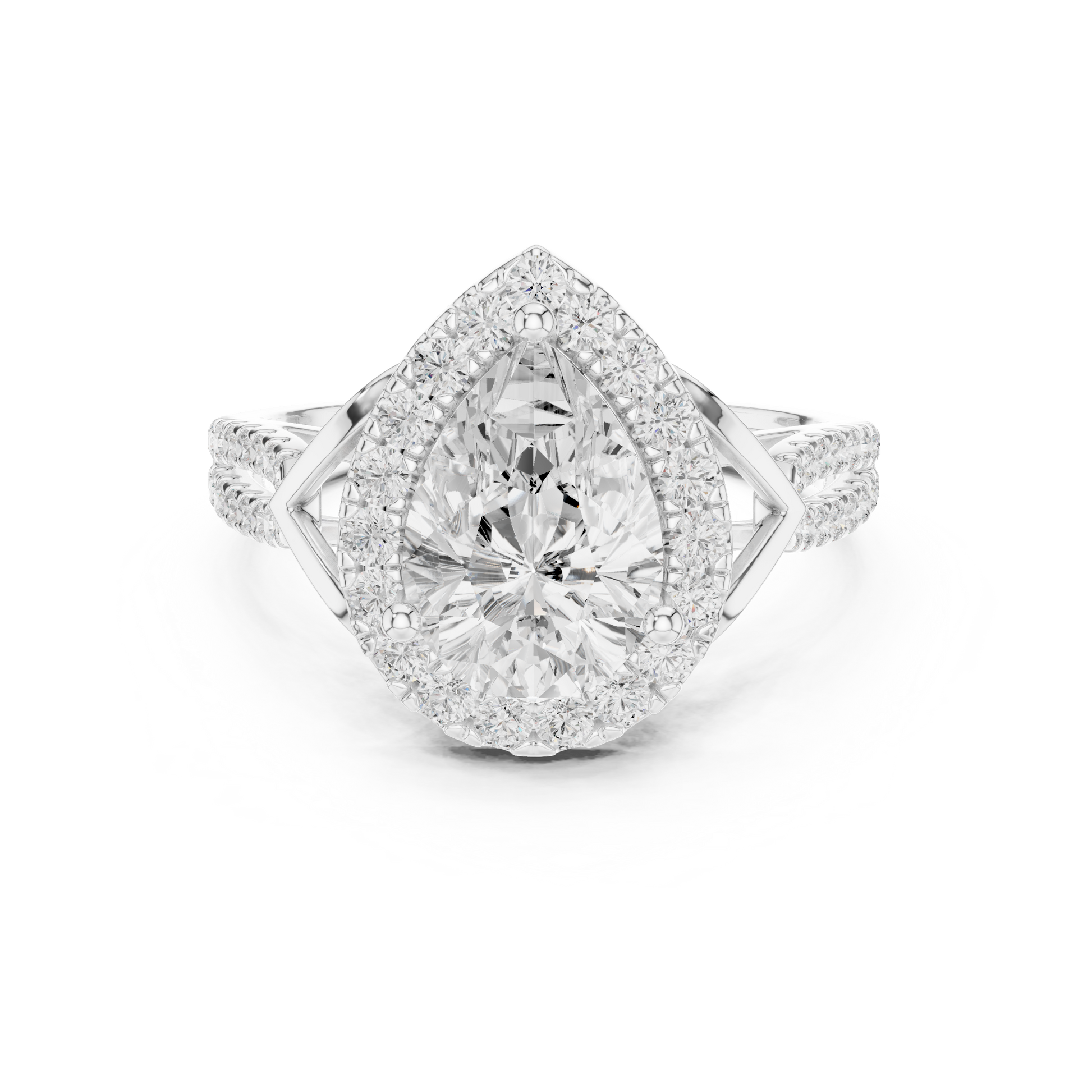 Round Halo Lab Grown Diamond Ring