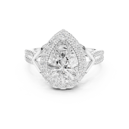 Round Halo Lab Grown Diamond Ring