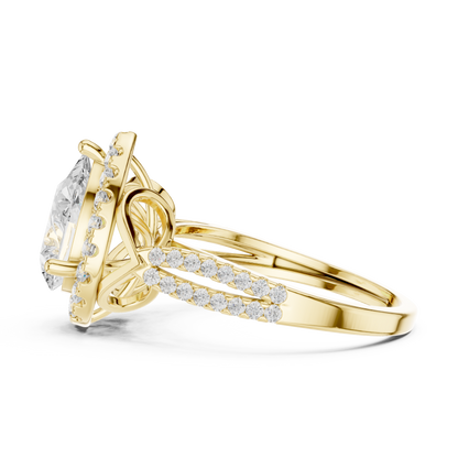 Round Halo Lab Grown Diamond Ring