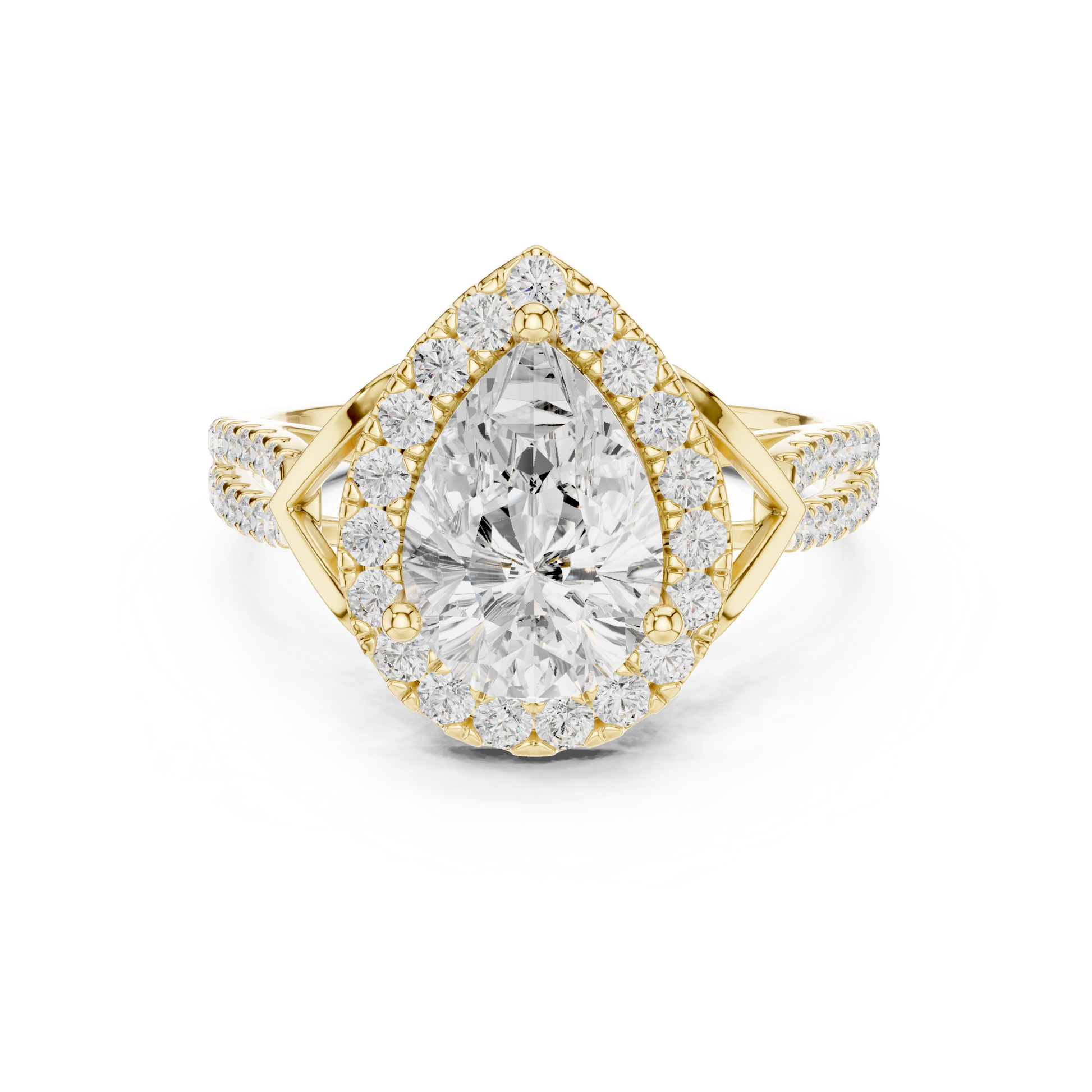 Round Halo Lab Grown Diamond Ring
