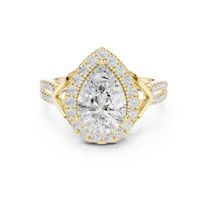 Round Halo Lab Grown Diamond Ring