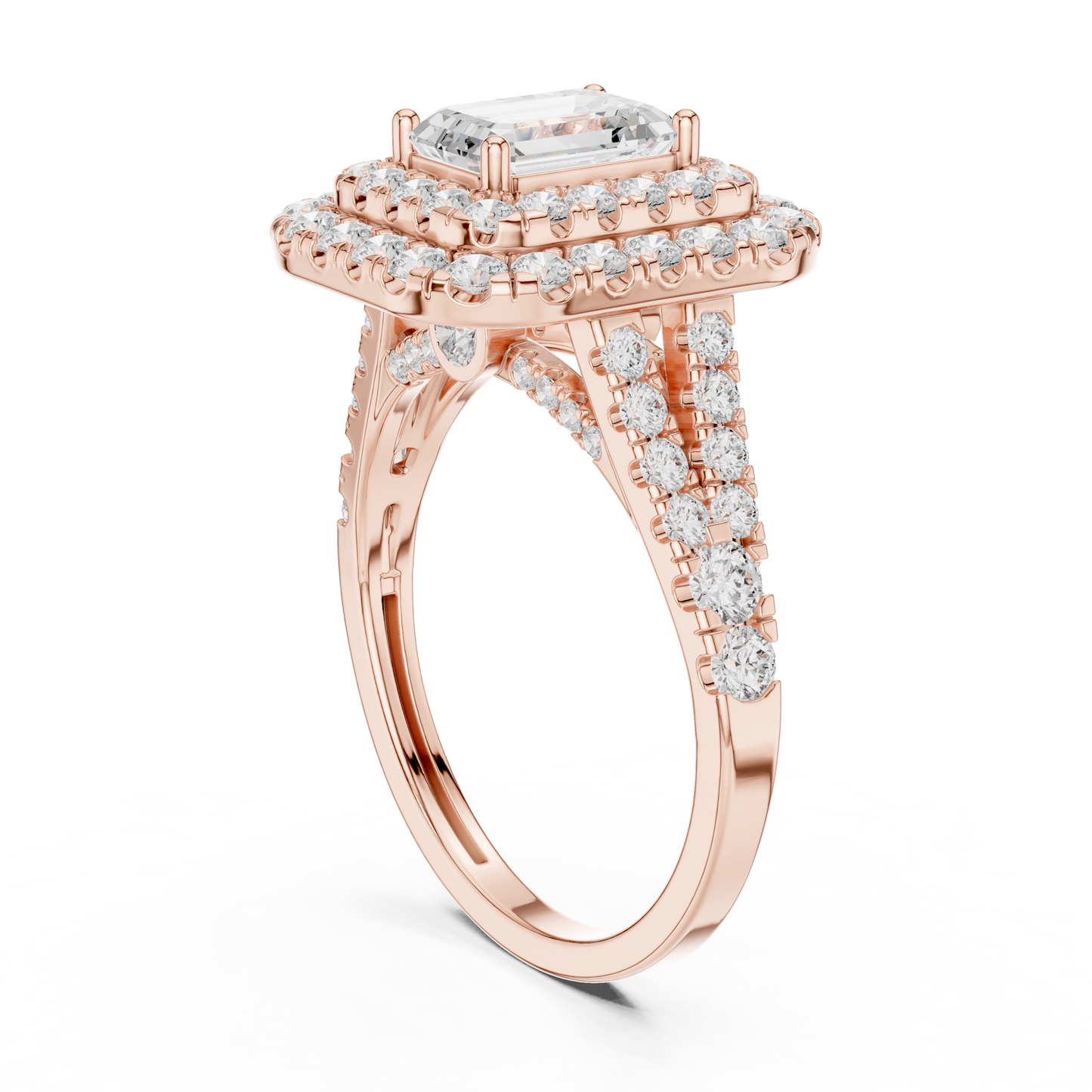 Mixed Shape Lab Grown Diamond Halo Ring