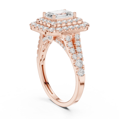 Mixed Shape Lab Grown Diamond Halo Ring