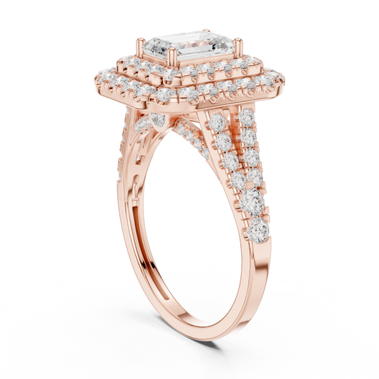 Mixed Shape Lab Grown Diamond Halo Ring