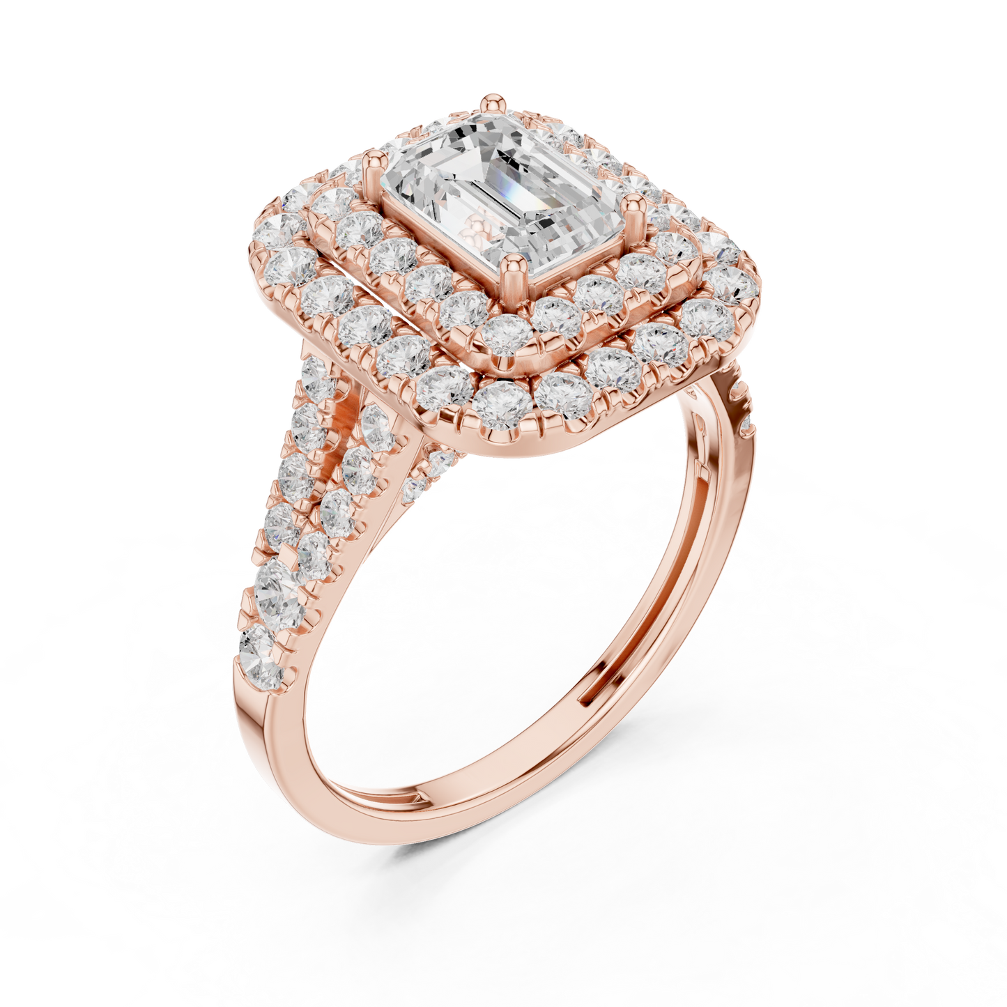 Mixed Shape Lab Grown Diamond Halo Ring