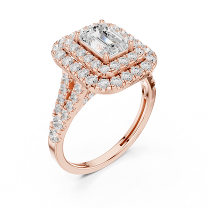 Mixed Shape Lab Grown Diamond Halo Ring