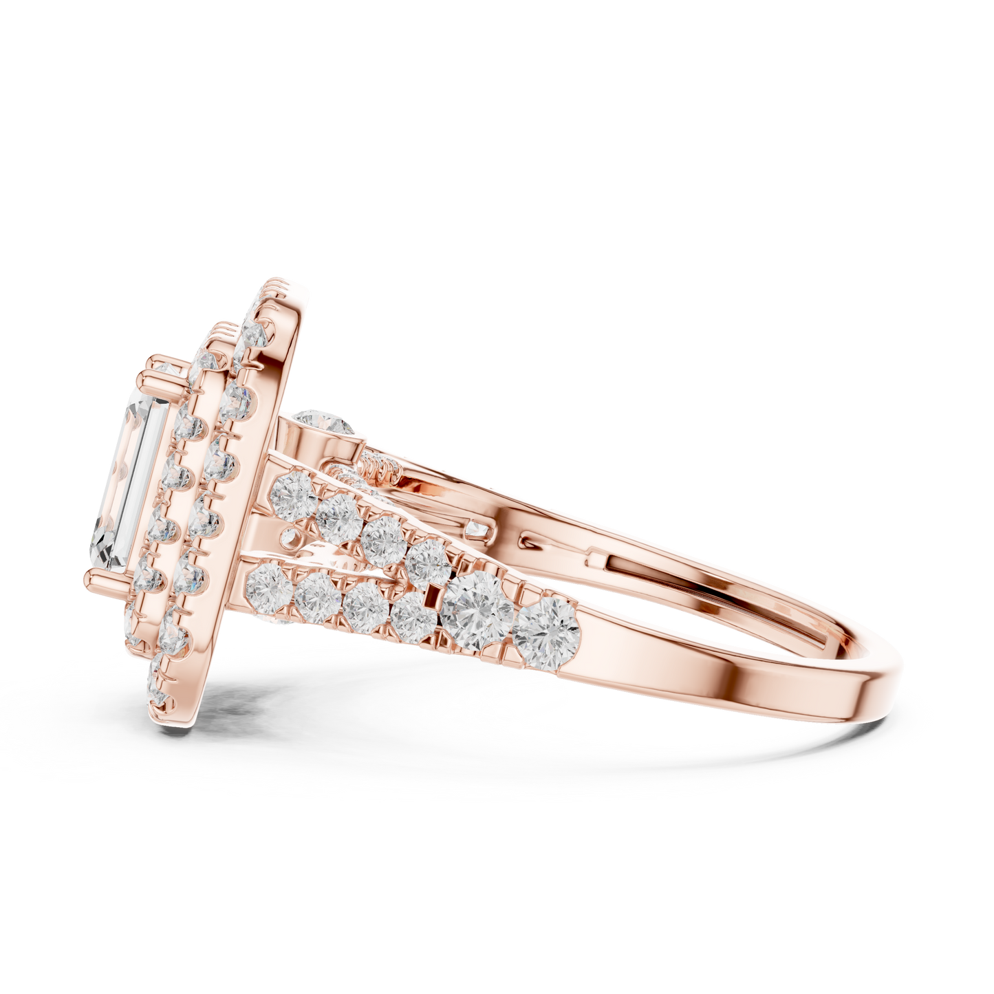 Mixed Shape Lab Grown Diamond Halo Ring