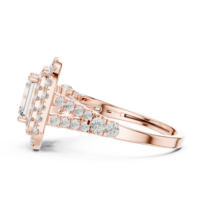 Mixed Shape Lab Grown Diamond Halo Ring