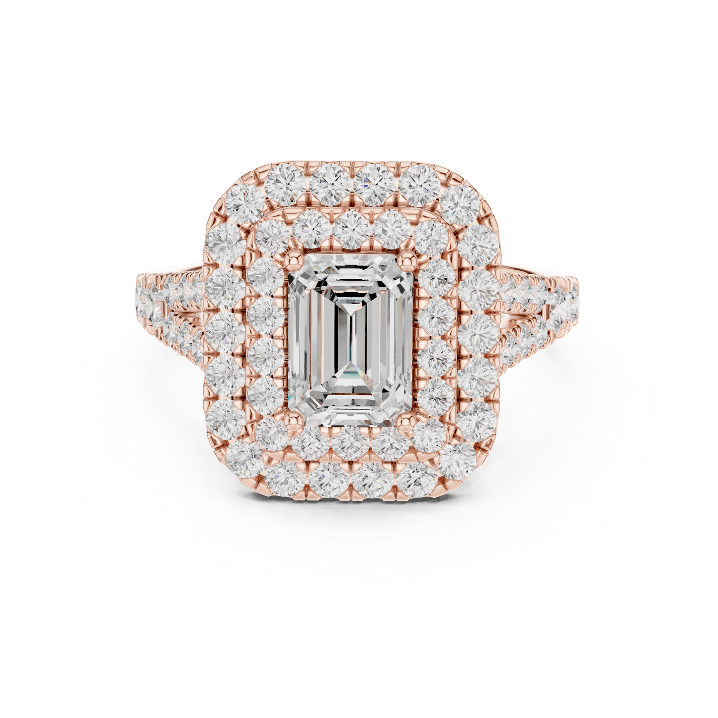 Mixed Shape Lab Grown Diamond Halo Ring