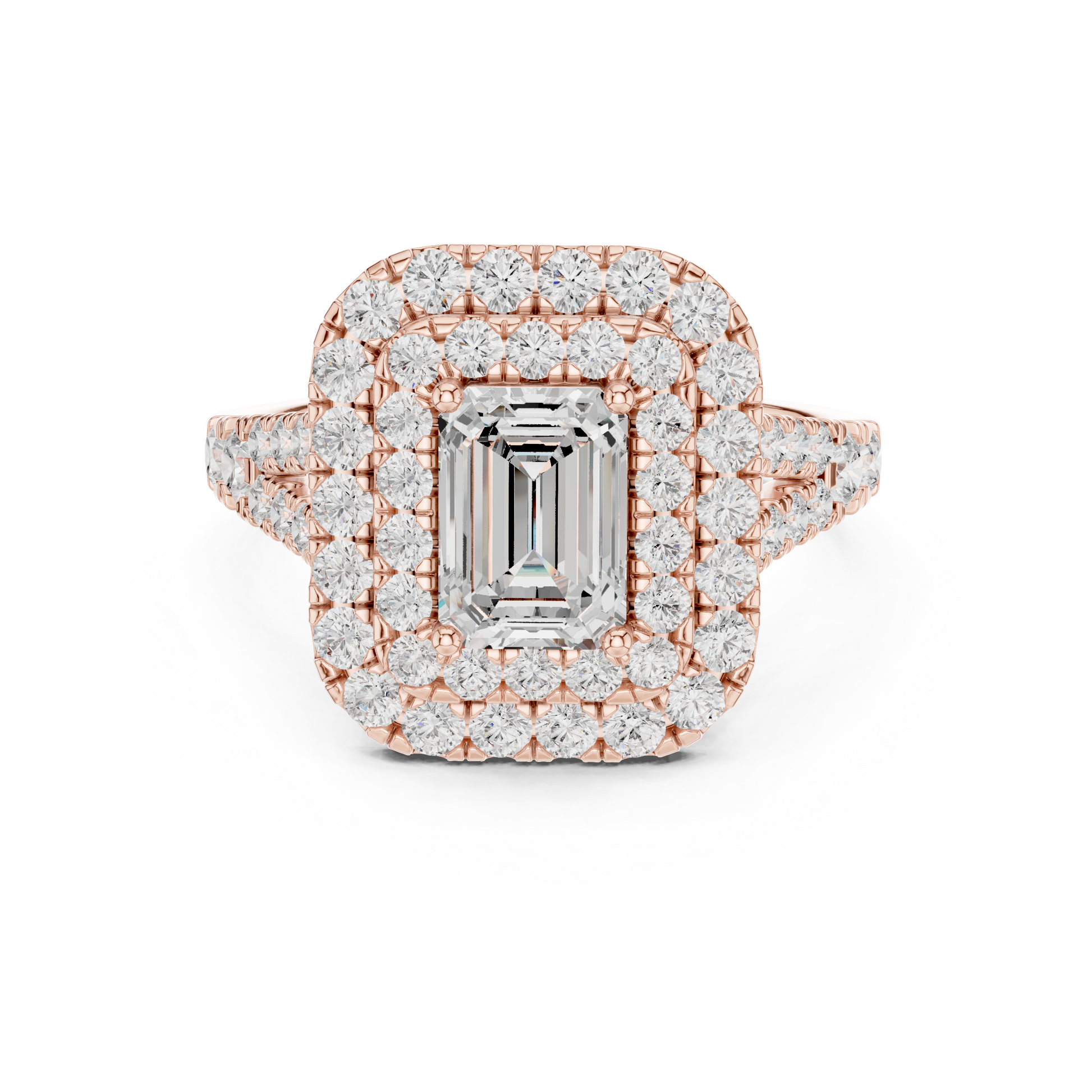 Mixed Shape Lab Grown Diamond Halo Ring