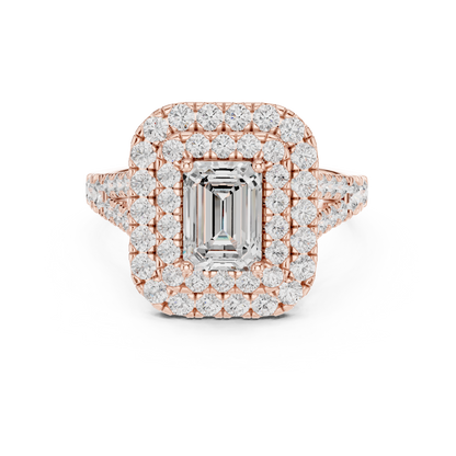 Mixed Shape Lab Grown Diamond Halo Ring