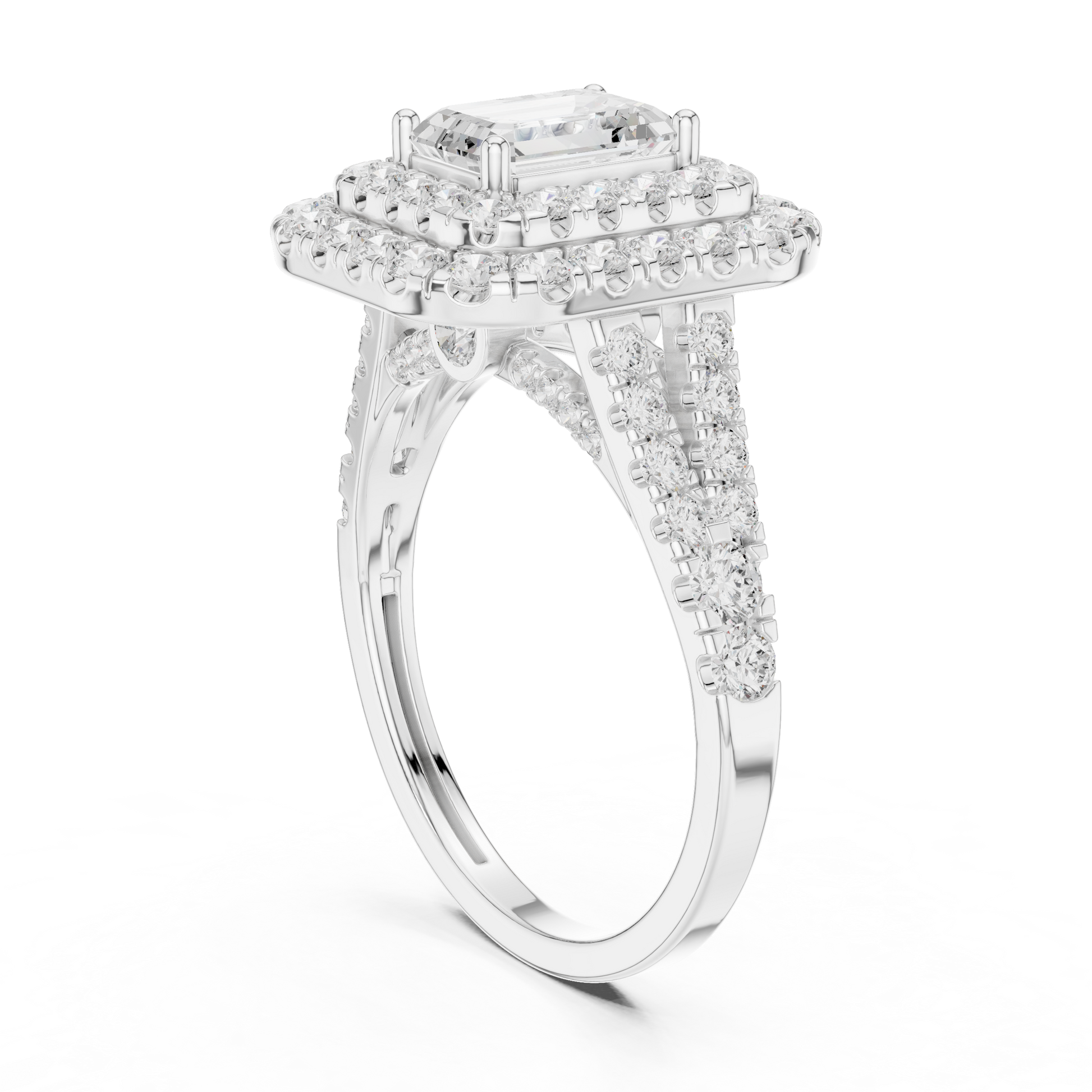 Mixed Shape Lab Grown Diamond Halo Ring