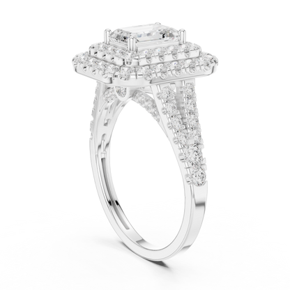 Mixed Shape Lab Grown Diamond Halo Ring