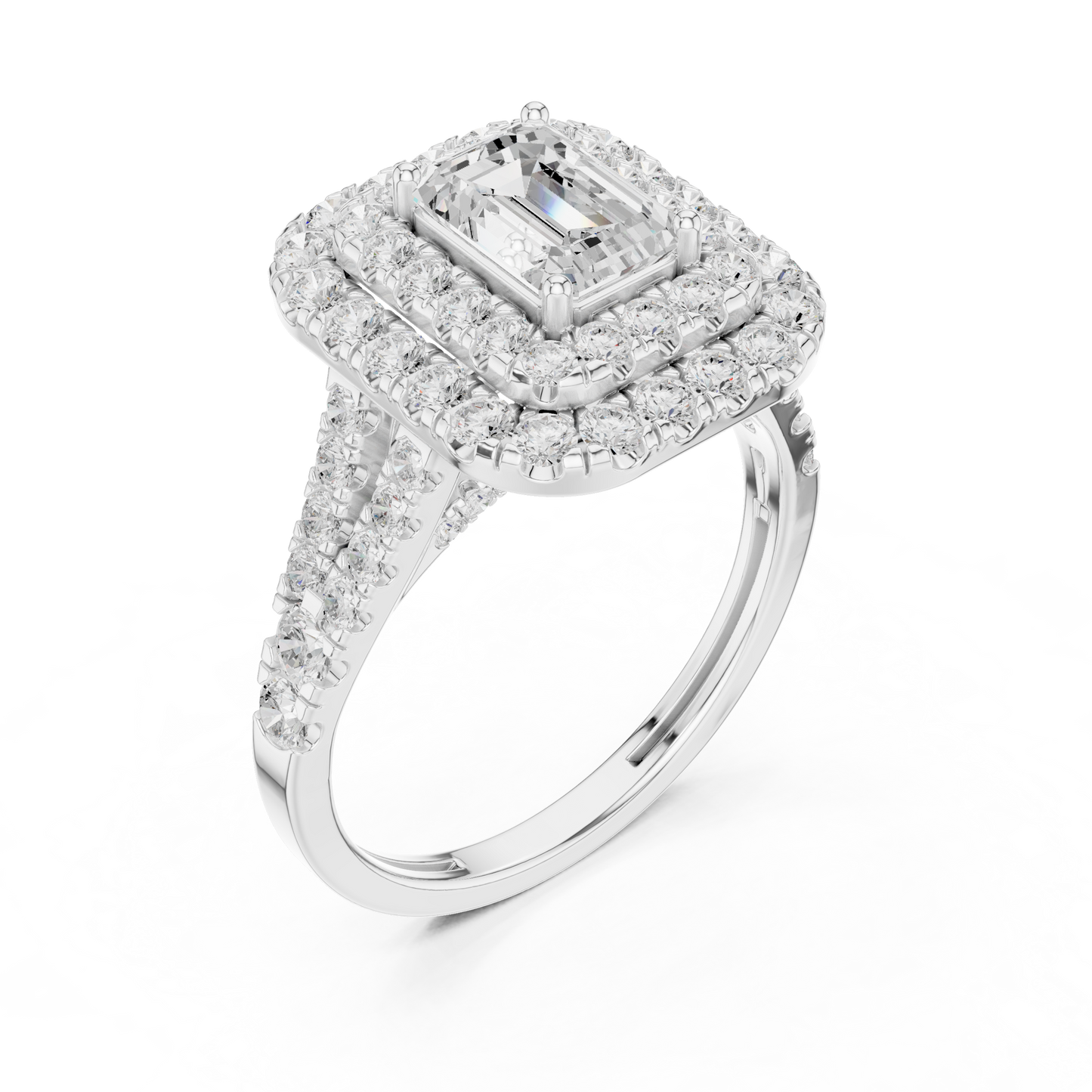 Mixed Shape Lab Grown Diamond Halo Ring