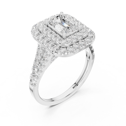 Mixed Shape Lab Grown Diamond Halo Ring