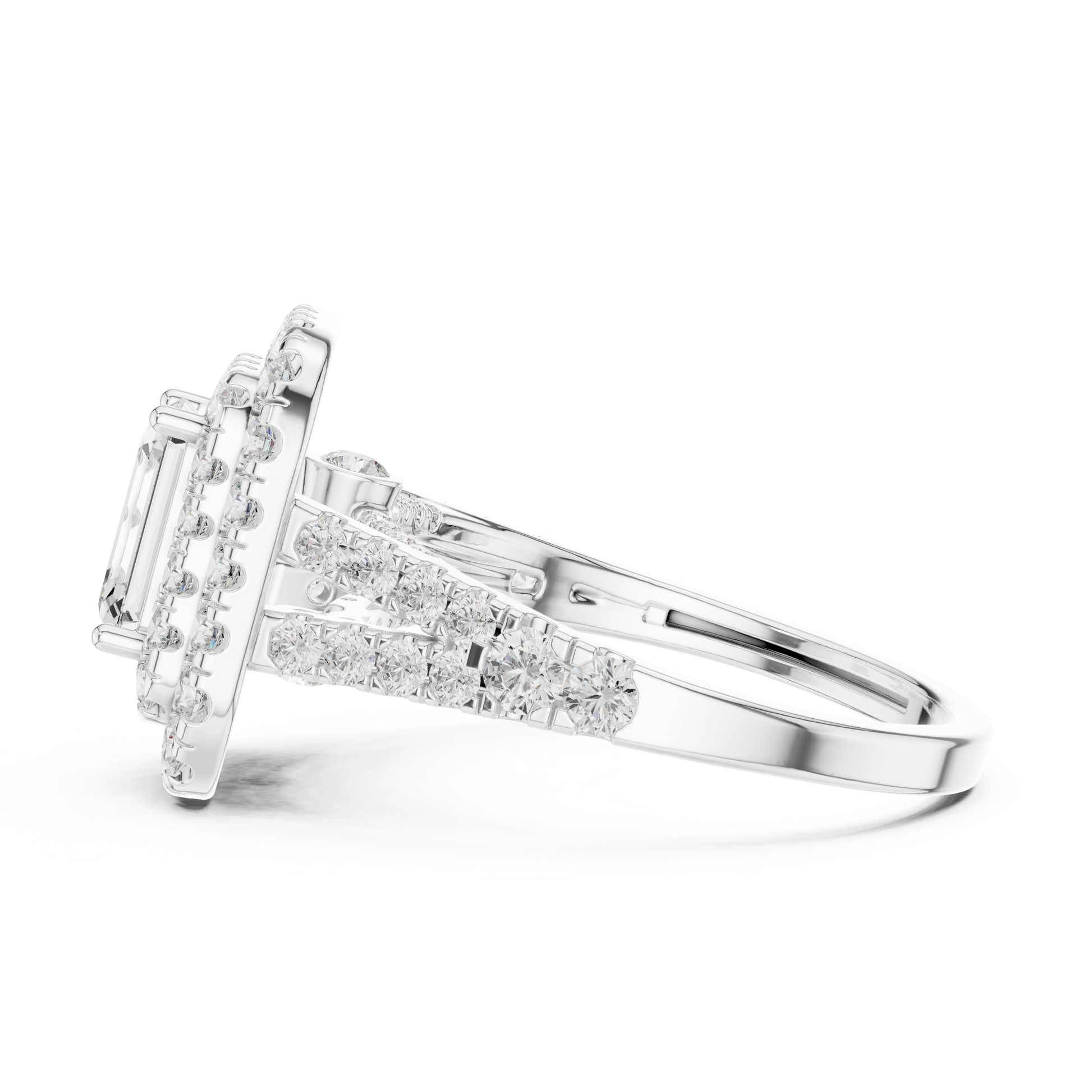 Mixed Shape Lab Grown Diamond Halo Ring
