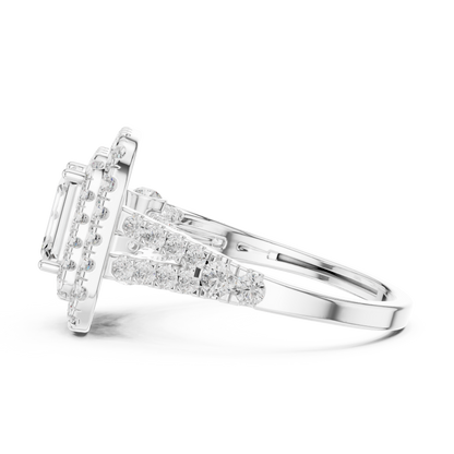 Mixed Shape Lab Grown Diamond Halo Ring