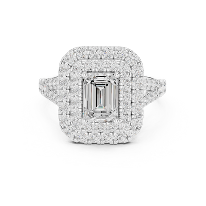 Mixed Shape Lab Grown Diamond Halo Ring
