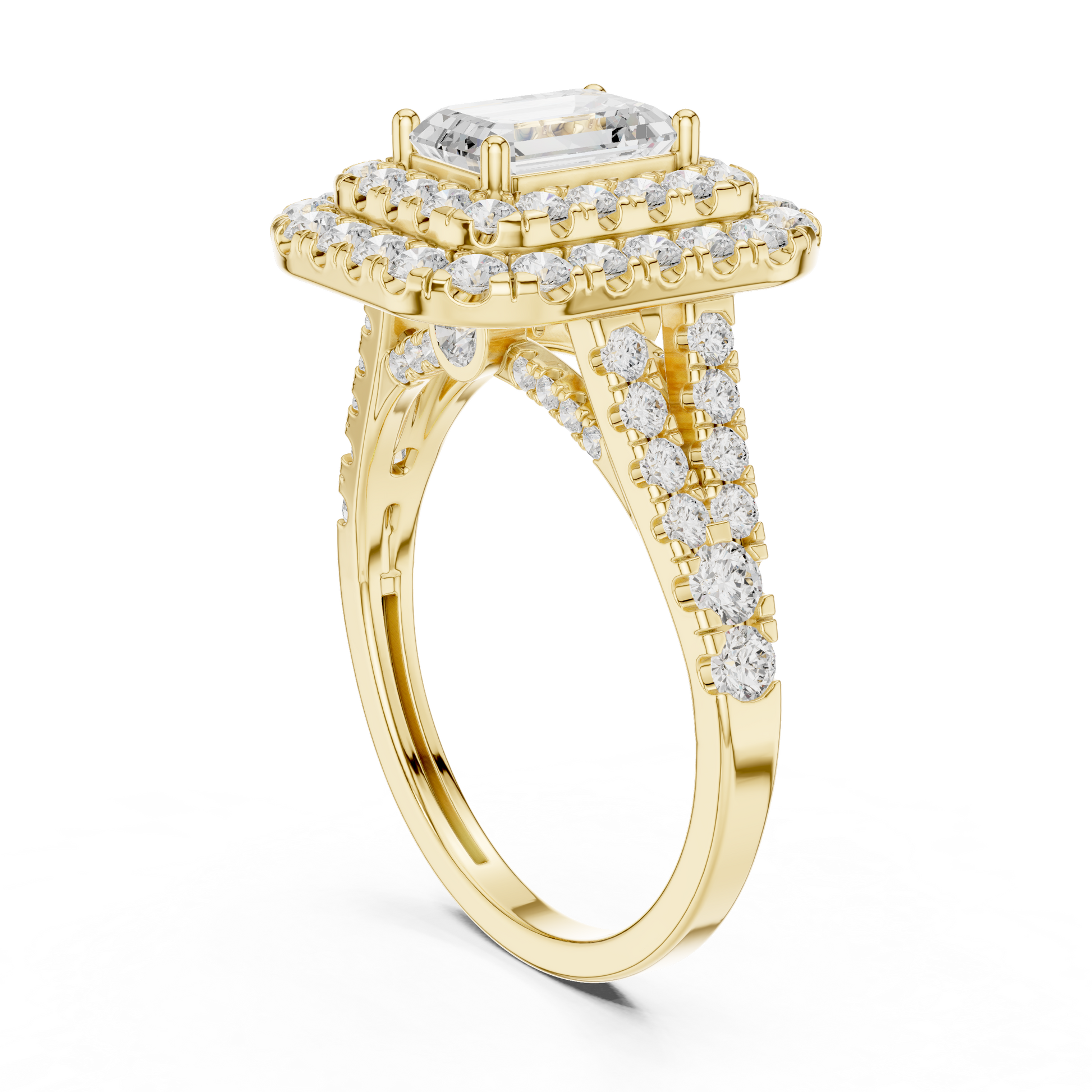 Mixed Shape Lab Grown Diamond Halo Ring