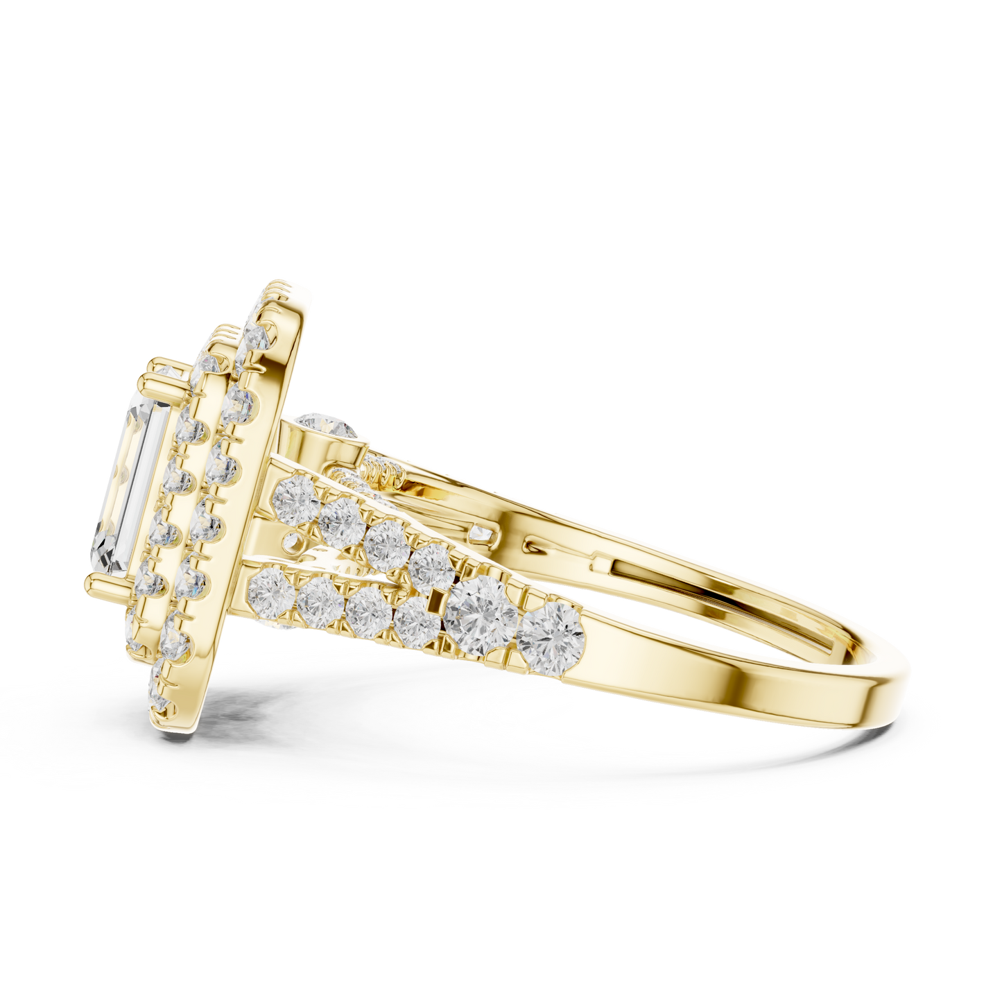 Mixed Shape Lab Grown Diamond Halo Ring