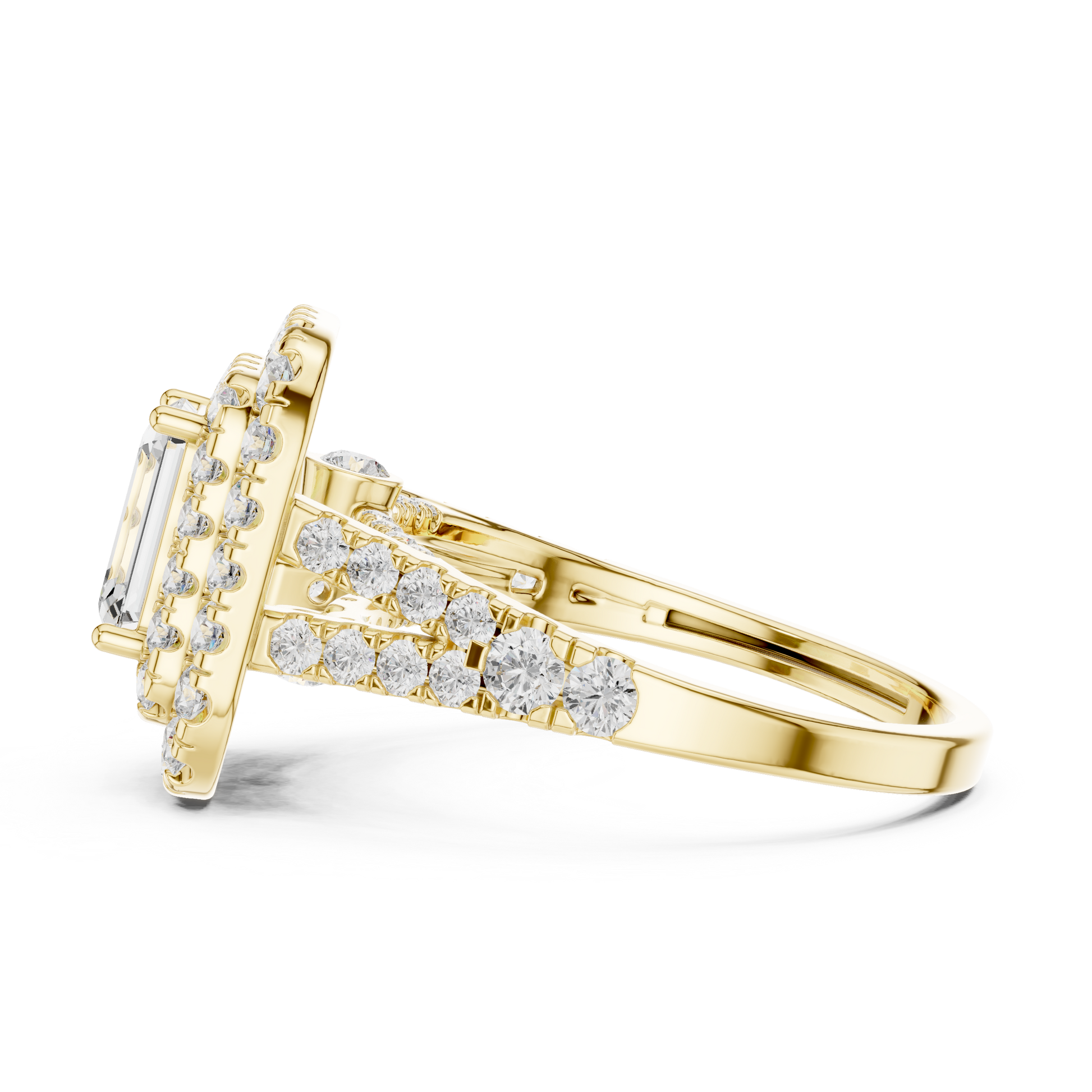Mixed Shape Lab Grown Diamond Halo Ring