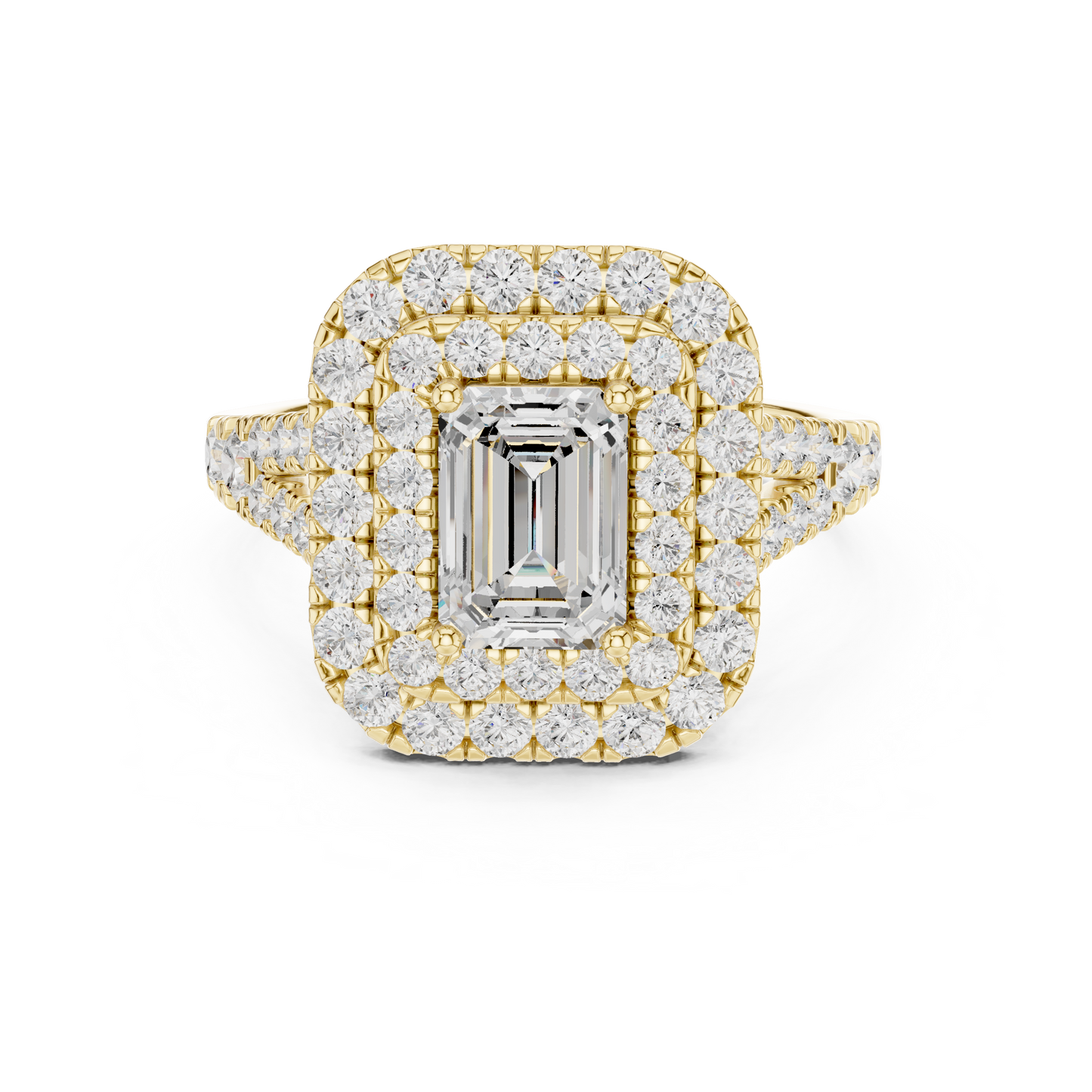 Mixed Shape Lab Grown Diamond Halo Ring