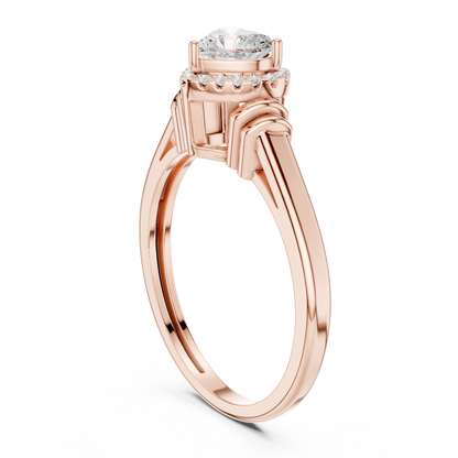 Round Halo Lab Grown Diamond Ring