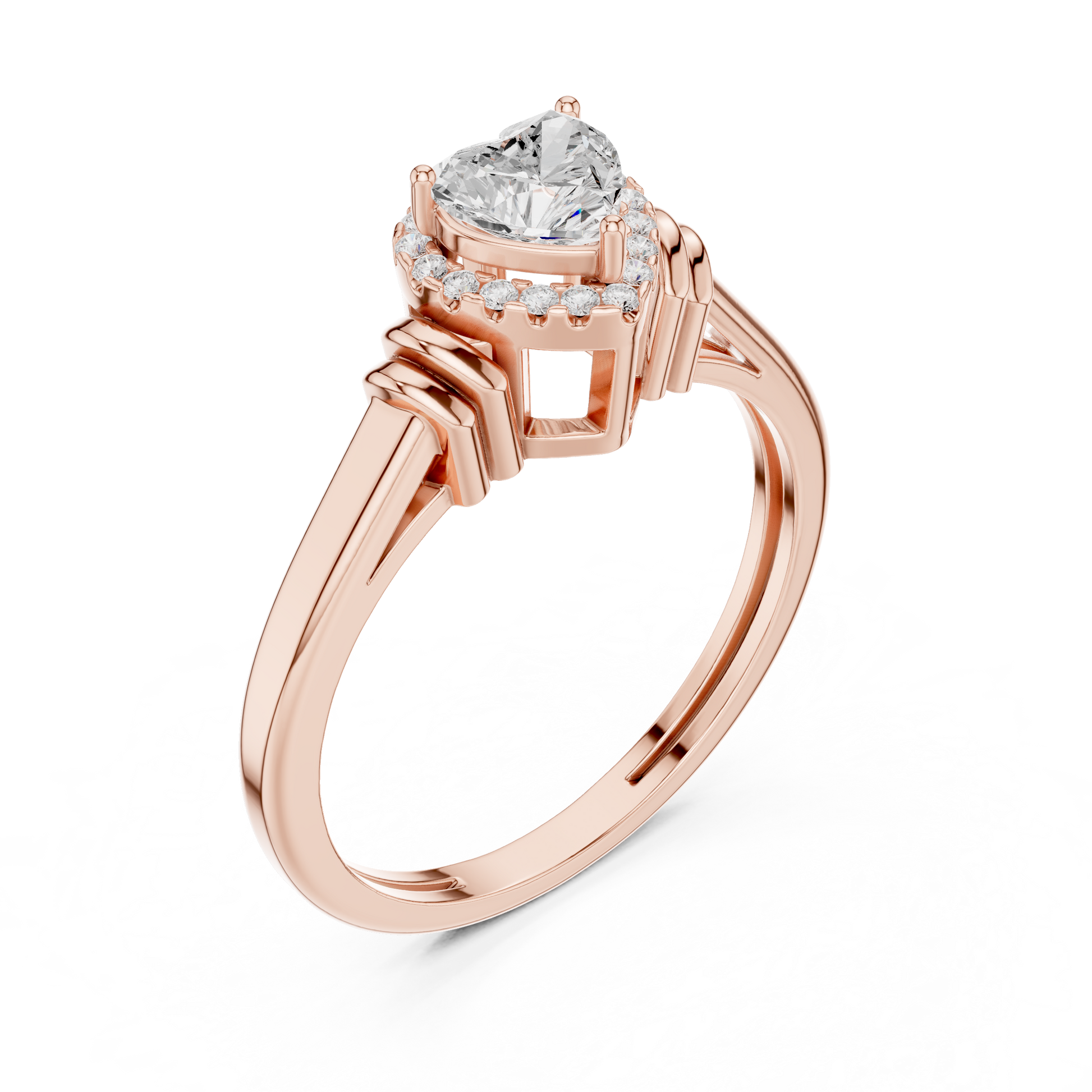 Round Halo Lab Grown Diamond Ring