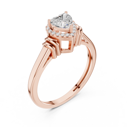 Round Halo Lab Grown Diamond Ring